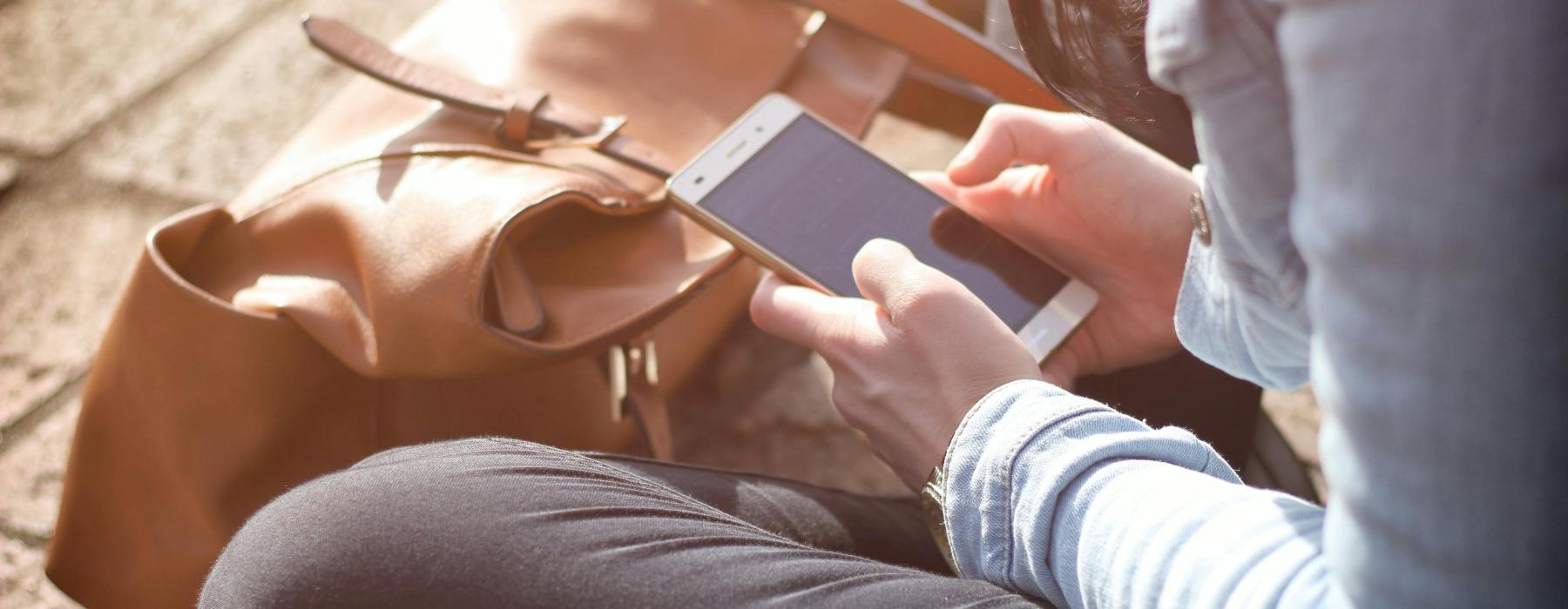 a person holding a phone