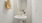 Single vanity in a half bathroom inside a home at Easthaven 